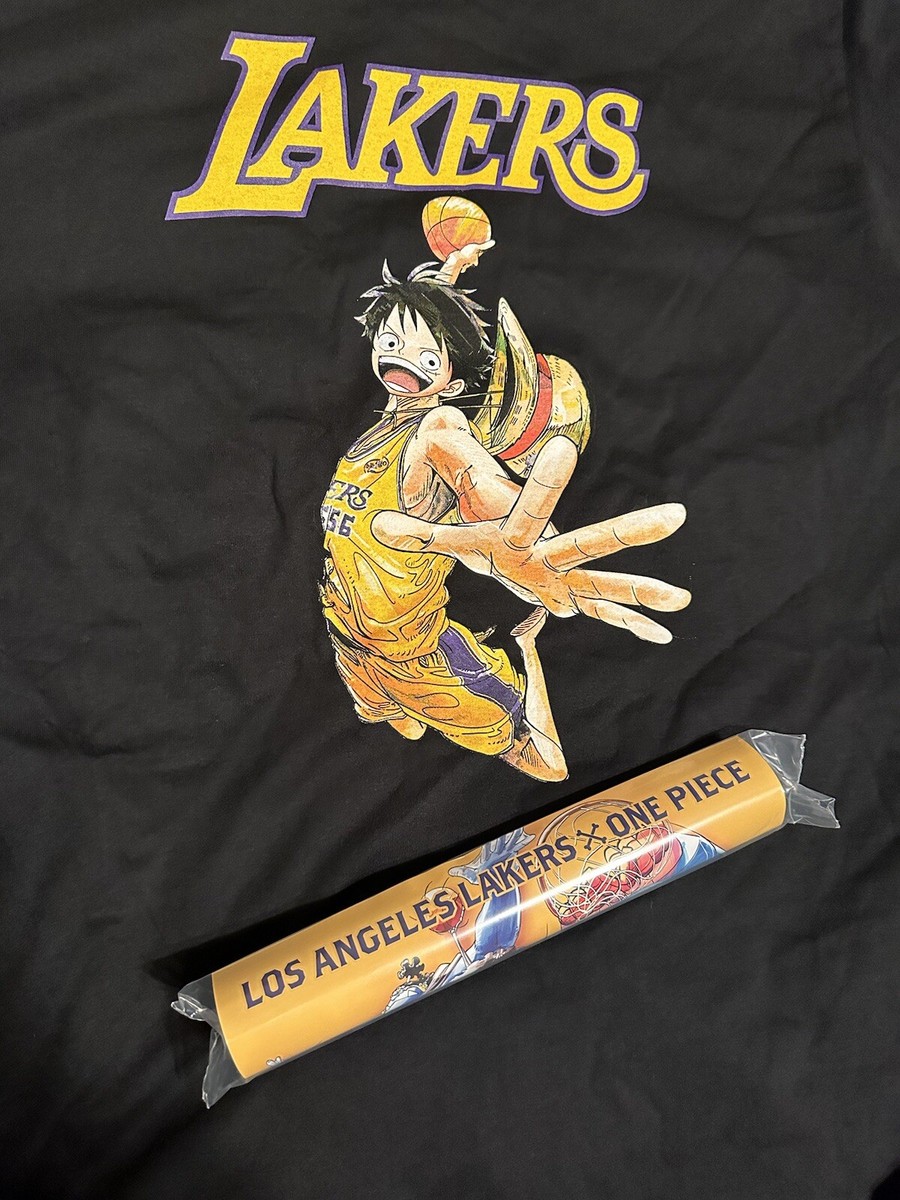 ONE PIECE ×LAKERS コラボ Tシャツ 未使用 ワンピース Lakers X One Piece Anime Collab Shirt Poster Giveaway SGA 2