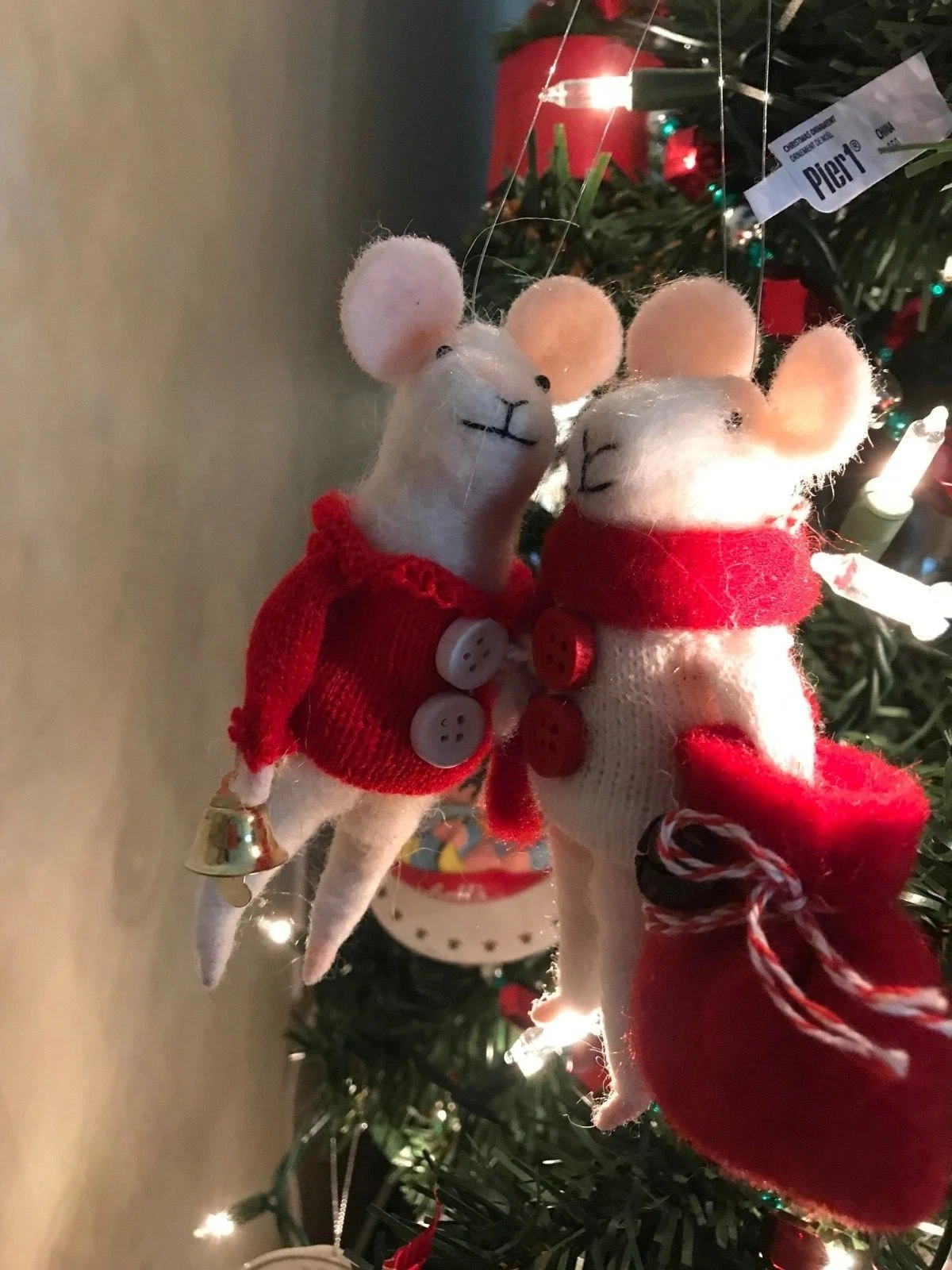 Pier 1 Felt Mice Ornaments