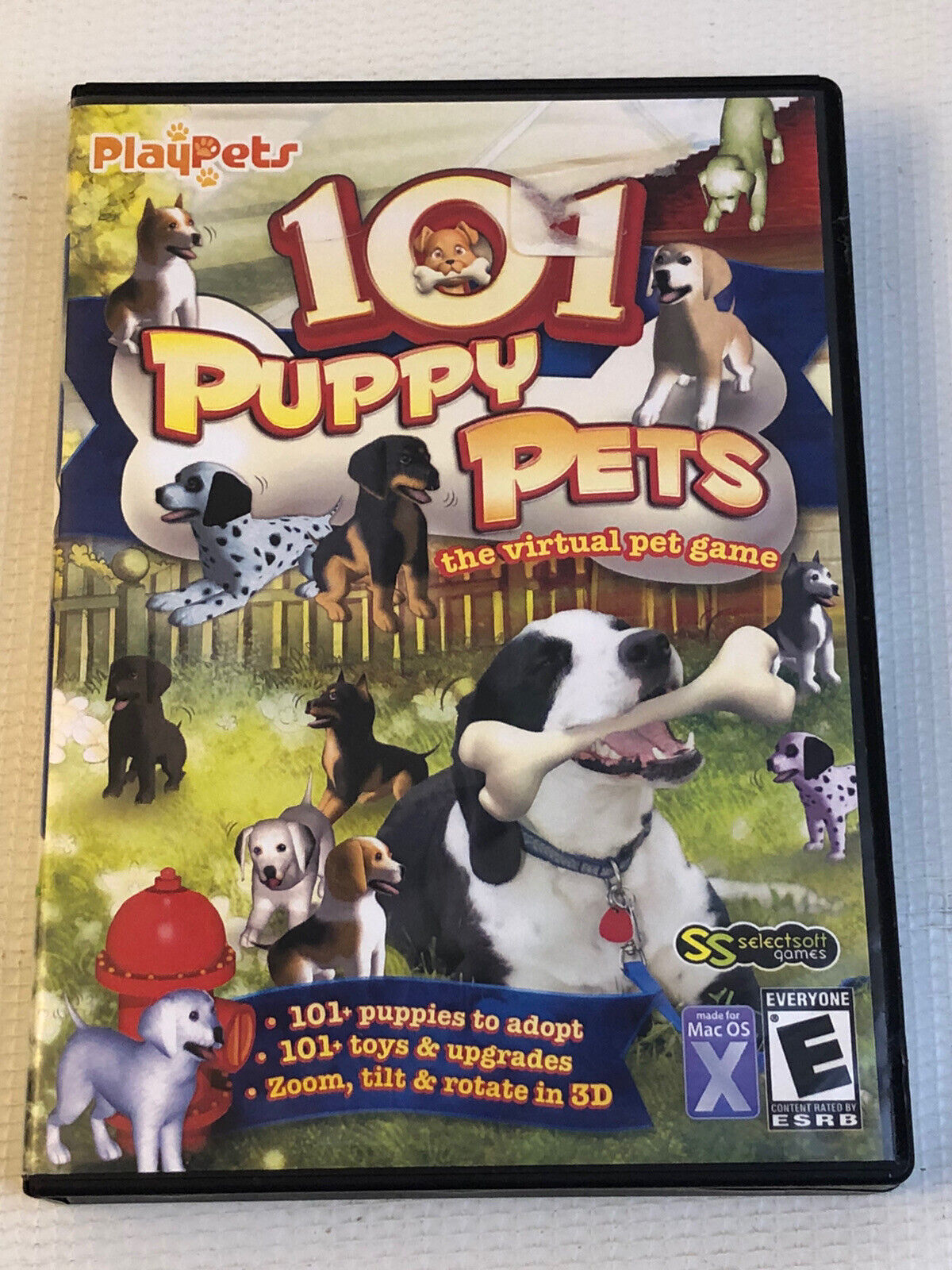 101 Puppy Pets Virtual Pet PC Game Mac OS 10.3 Or Higher Disc + Case  SelectSoft