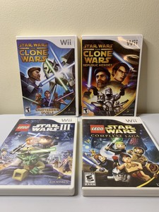 Nintendo Wii Star Wars Video Game Lot Of 4 Lego Starwars Starwars Clone Wars Ebay