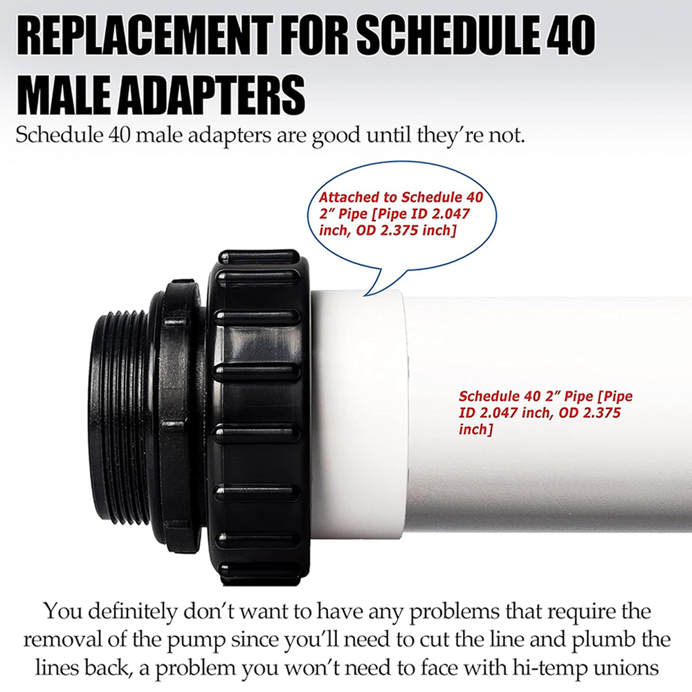 Unione Slip Filettata 2 Pollici MPT X 2 Pollici Per D&eacute;collet&eacute;