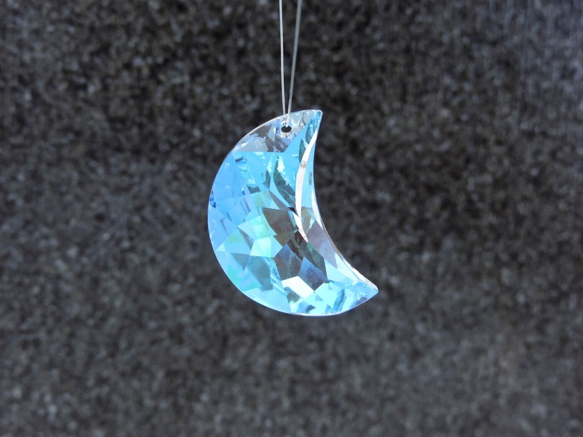 SWAROVSKI® Crystal Crescent MOON, Art# 8816 30mm Aurora Borealis