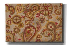 Epic Graffiti "Linen Paisley" by Silvia Vassileva, Giclee Canvas Wall Art