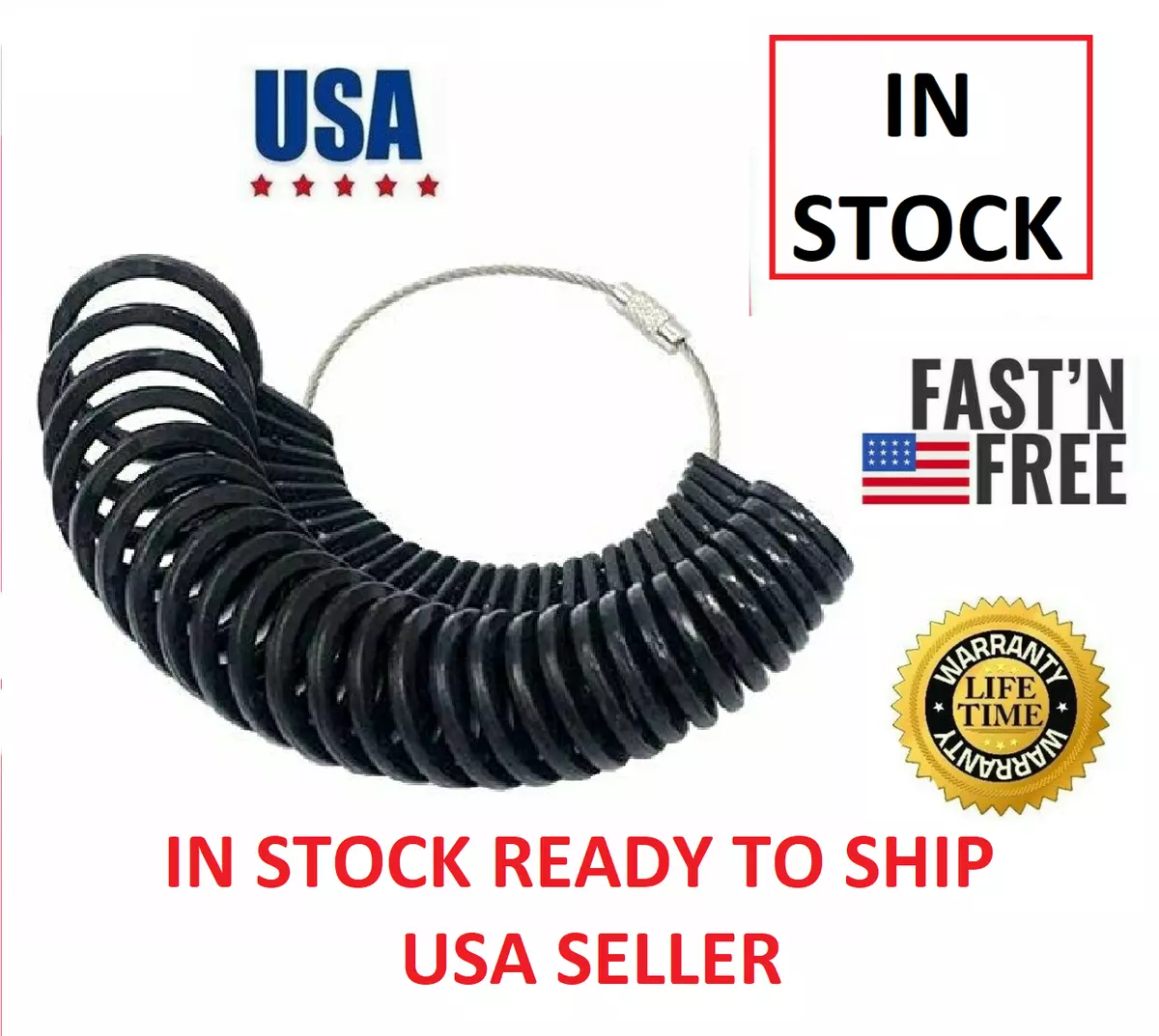Niupika ring sizer set finger size gauge measure tool jewelry sizing tools sales rings