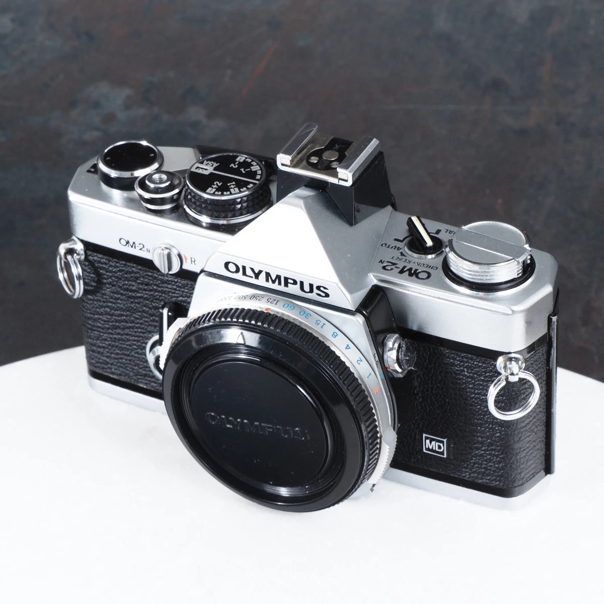 ^ Olympus OM-2n Silver Film SLR Camera [Body Only] #7778 w/ Shoe 4