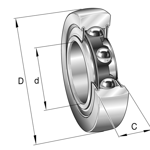 LR201-2RSR-RR INA/Schaeffler Technologies 12 x 35 x 10 mm SUPPORT ROLLER - Bild 3 von 3