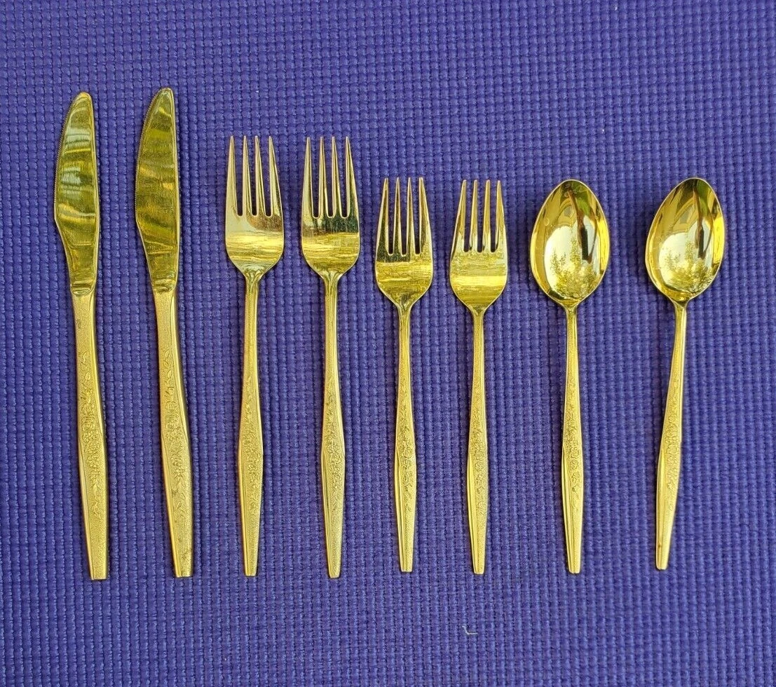 Vintage gold shop plated silverware