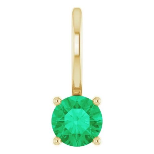 Birthstone or Diamond Pendant Charm 14K White Yellow Rose Gold Platinum Sterling - Picture 7 of 12