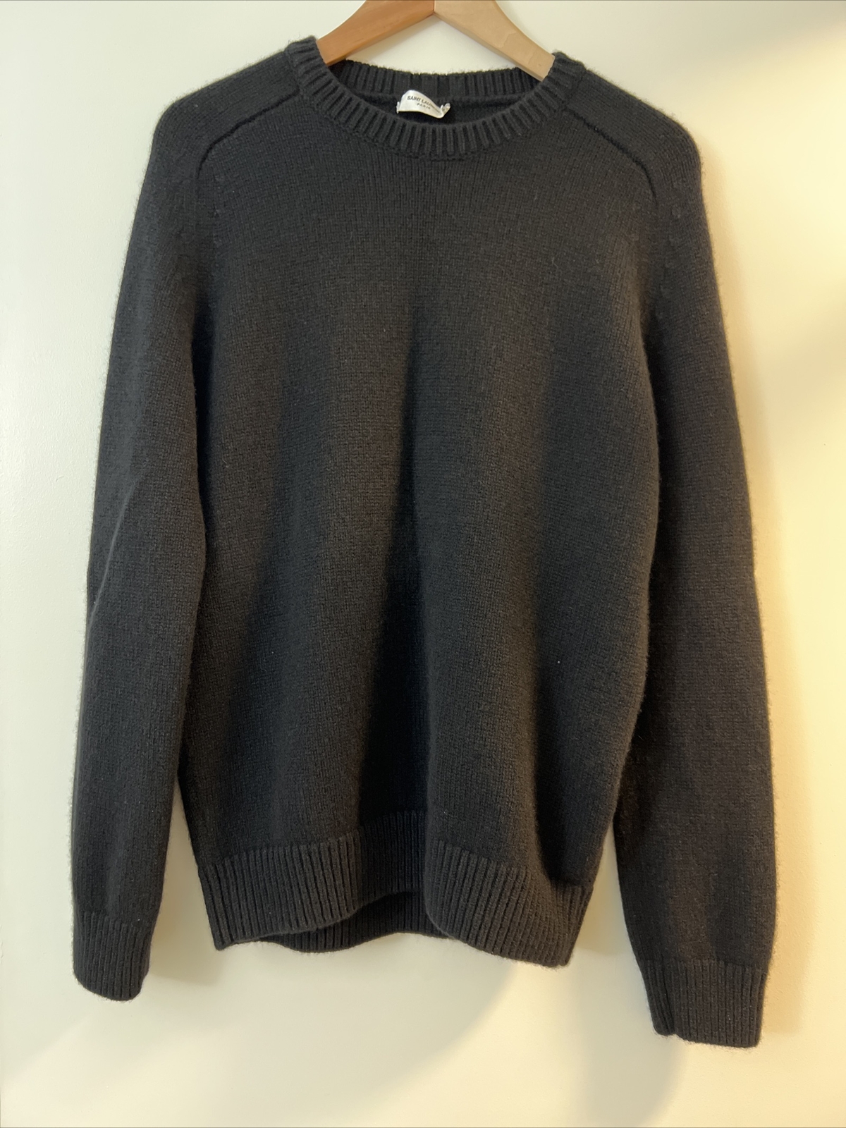 Maglione girocollo uomo Saint Laurent nero XL