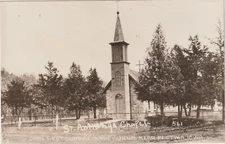 VINTAGE RPPC: ST. ANTHONY CHAPEL, "WORLD'S SMALLEST CHURCH", NEAR FESTINA, IOWA