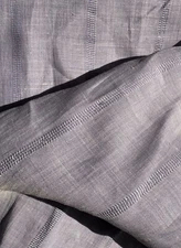 Linen Ramie Woven Fabric Yarn Dyed Dobby Stripe Blue Light weigh 56” Wide