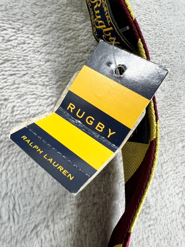 Rugby Ralph Lauren Auto Corbata Arco Multicolor Geométrico 100% SEDA Hecho a Mano Ajustes Foto 3 de 4