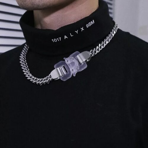 Collier boucle collier chaîne or argent 1017 ALYX 9SM liens colorés choker hip-hop hommes - Photo 1/31