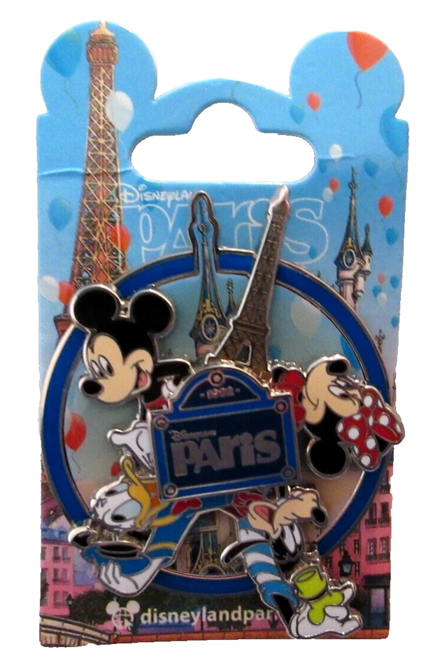 ЗАКОЛКА-СПИННЕР DLRP 2018 FAB 4 MICKEY, MINNIE, DONALD & GOOFY EIFFEL TOWER #128301 - Изображение 2 из 3