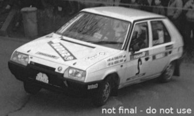 IXO 1:43 Scale Skoda Favorit 136 L #2 Rallye Valasskaa Zima 1989 P.Sibera