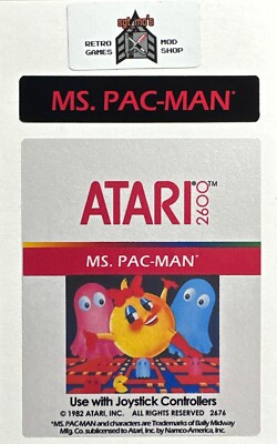Atari 2600 Replacement Label - Ms. Pac-Man | eBay