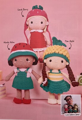 Häkelanleitung Amigurumi Tutti Frutti Puppen Spielzeug abnehmbare Kleidung