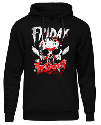 Friday 13 Männer Kapuzenpullover | Halloween Jason Horror Freddy Psycho | M5