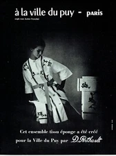 Advertising 089 1965 D. Porthault terry fabric Ville du Puy