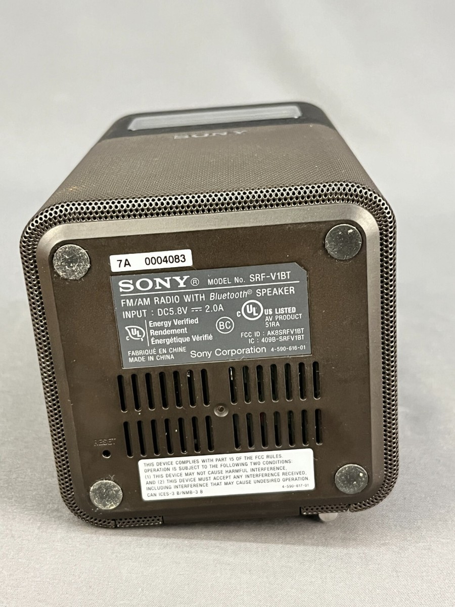 Sony SRF-V1BT Portable Clock Radio with Bluetooth FM/AM/Wide Sony SRF-V1BT Portable Clock Radio with Bluetooth FM/AM/Wide