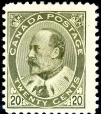 Canada Stamp #94 - Edward VII (1904) 20¢ F-MH