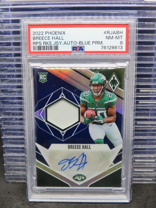Breece Hall Panini Phoenix Rps Rookie Jersey Autograph #RJABH Blue Prime