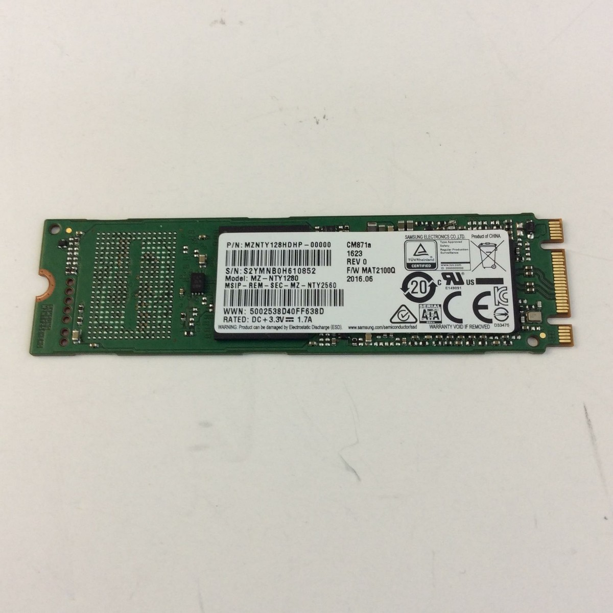 MZNTY128HDHP-00000 MZ-NTY1280 Genuine ASUS ROG GL702V Series