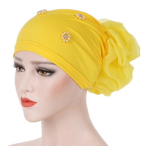 Cappello chemio musulmano donna grande fiore cancro copertura perdita capelli testa sciarpa turbante berretto - Foto 25 di 35
