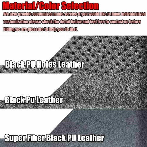 Carbon Fiber&Leather Steering Wheel Hand Sewing Wrap Cover For Toyota Highlander - Picture 7 of 12