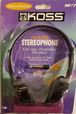 Lot of 4 Koss HP/7 Portable Stereophone Stereo Headphones New In