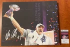 Rob Gronkowski Patriots Super Bowl Signed Autographed 16x20 Canvas Print JSA COA