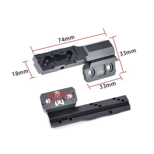 Picatinny Rail Weapon Light Offset Mount for Surefire M300 M600 Scout Flashlight - Picture 23 of 30