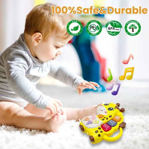Baby Animal Piano Musical Light Infant Toys Early Education Birthday Gift girraf - Picture 3 of 7