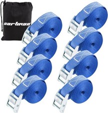 Cartman 1" x 12' Lashing Straps Cargo Tie-Down Strap Up to 600lbs, 8pk Blue