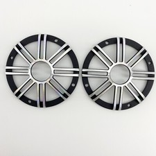 2- 3" Full Metal Aluminum Speaker Cover Grill For Car Audio DJ PA Black  Chrome