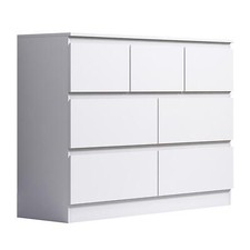 Chest Of 7 Drawers Matt White Merchant Chest Deep Drawer Home Storage
