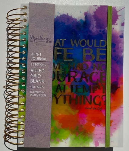 Markings By C. R. Gibson 3-IN-1 Notebook Journal Ruled Grid Blank 480 Pages - Picture 12 of 49
