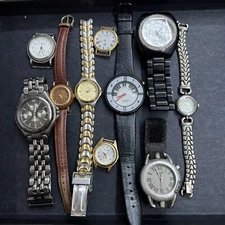 Lot Of 10 Watches Men/Women For Repairs/Parts Only Milan Pulsar Armitron Elgin