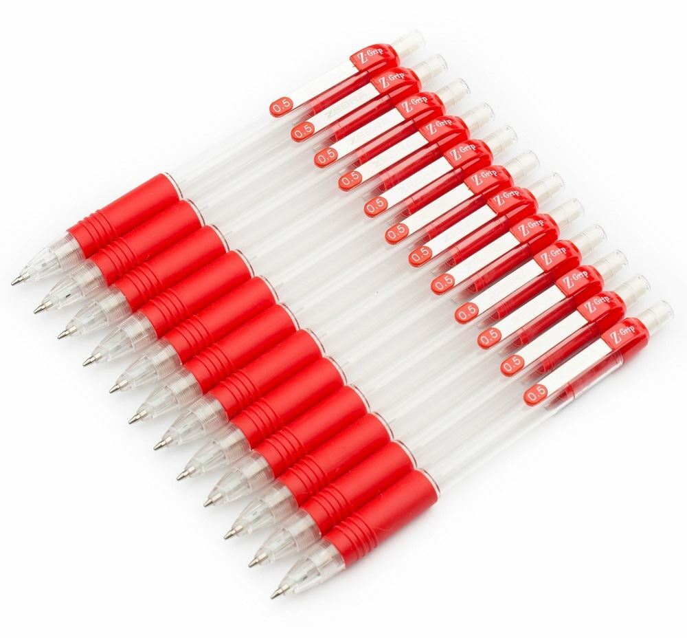Zebra Z-Grip Mechanical Pencils 0.5mm HB - Red, 12 Pack