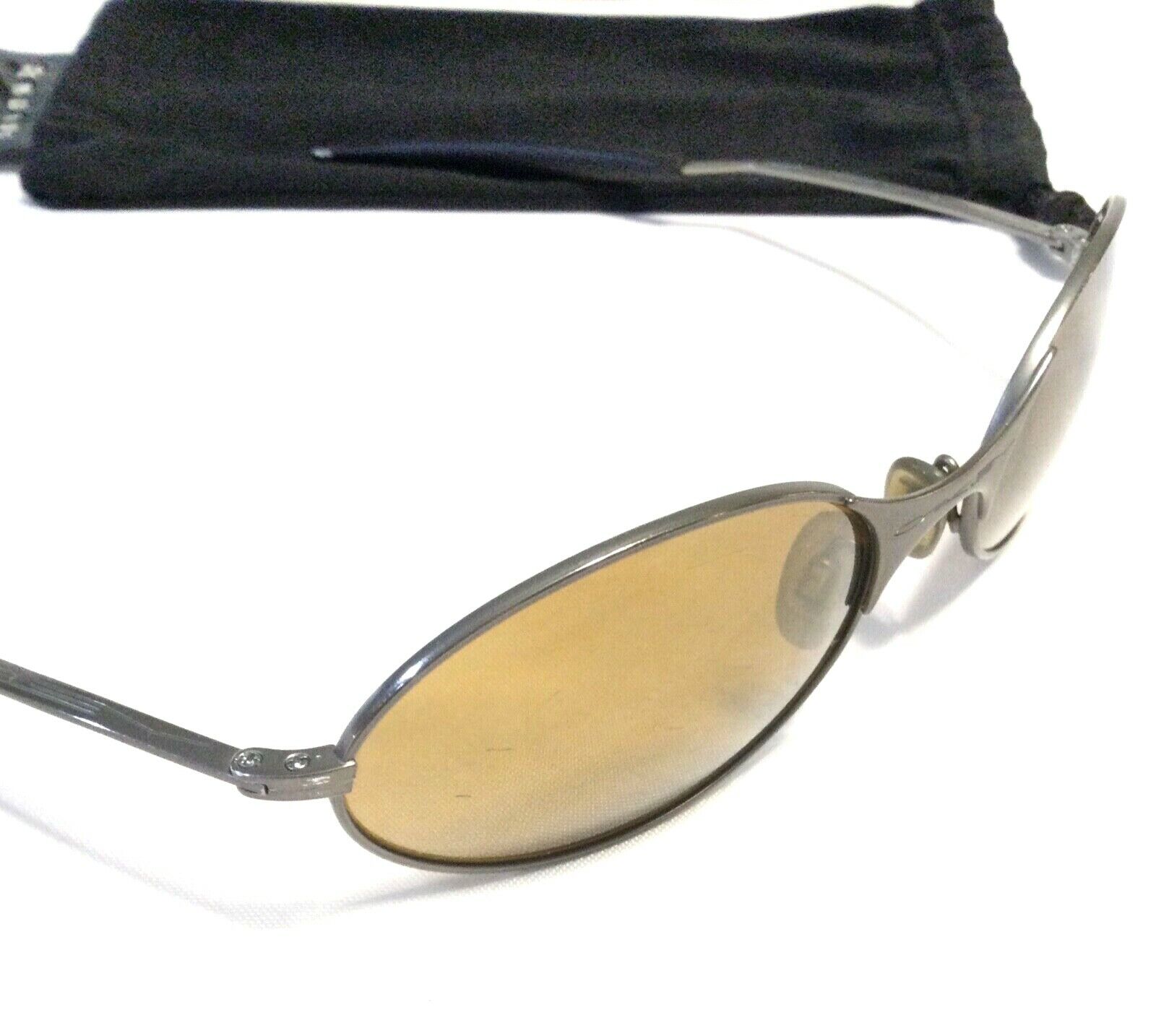 RARE OAKLEY E WIRE GEN 1 SUNGLASSES Gunmetal Frame w/ Gold Iridium Lenses |  eBay