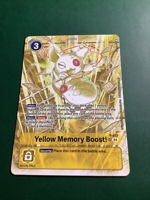 Digimon Card Game Single - P-037 SR Yellow Memory Boost! Fable Waltz