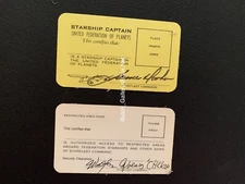 Walter Koenig & James Doohan signed Federation Starship member cards