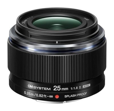 OM SYSTEM M.ZUIKO 25mm F1.8 II Schwarz Objektiv für Micro Four Thirds Original