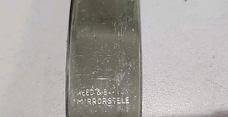 10 cuchillos de cena huecos Reed & Barton Dresden Rose plateados estela de espejo de colección Foto 4 de 4