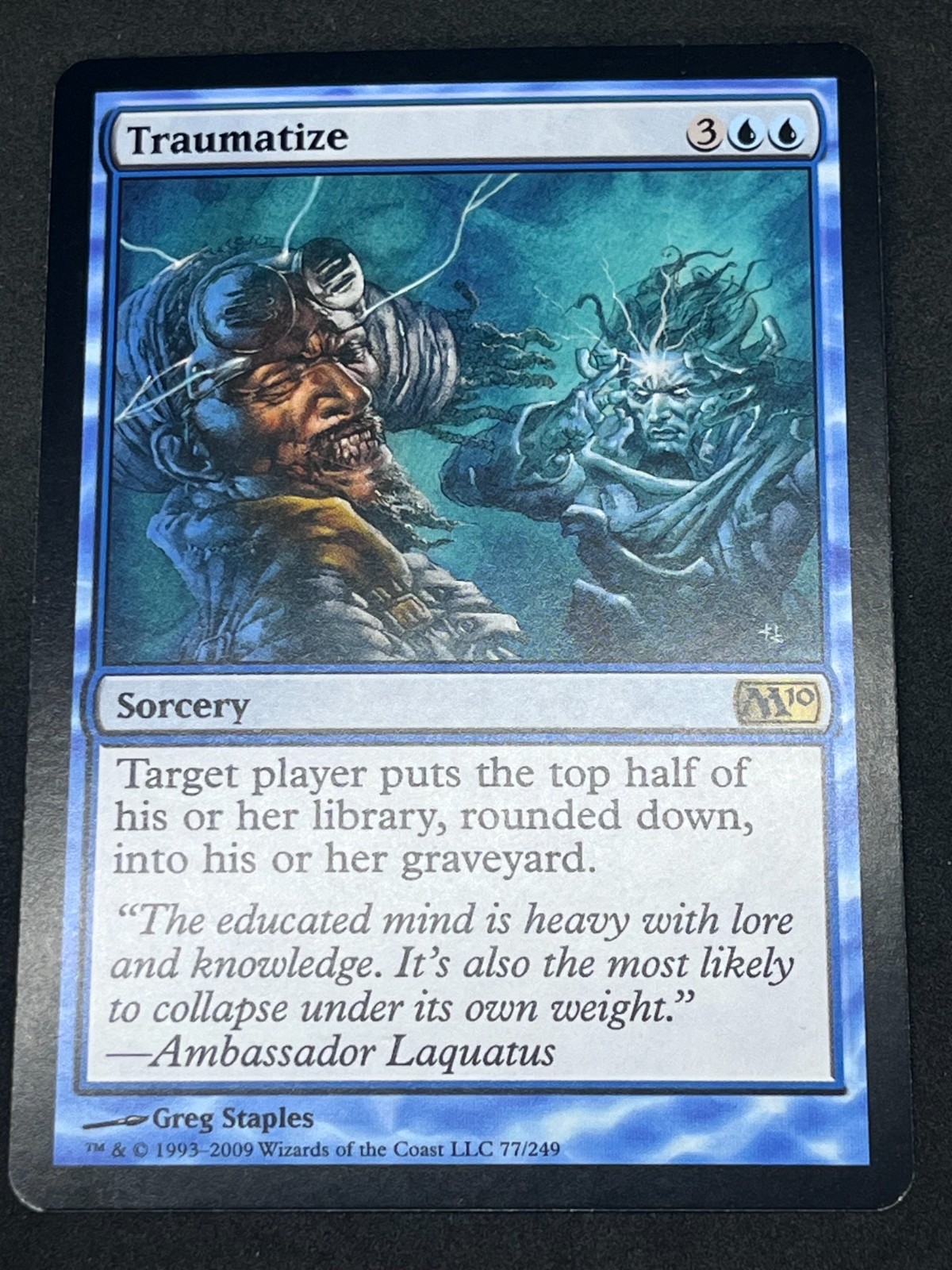 Magic the Gathering MTG Traumatize Blue M10 Core Set 2010 Rare