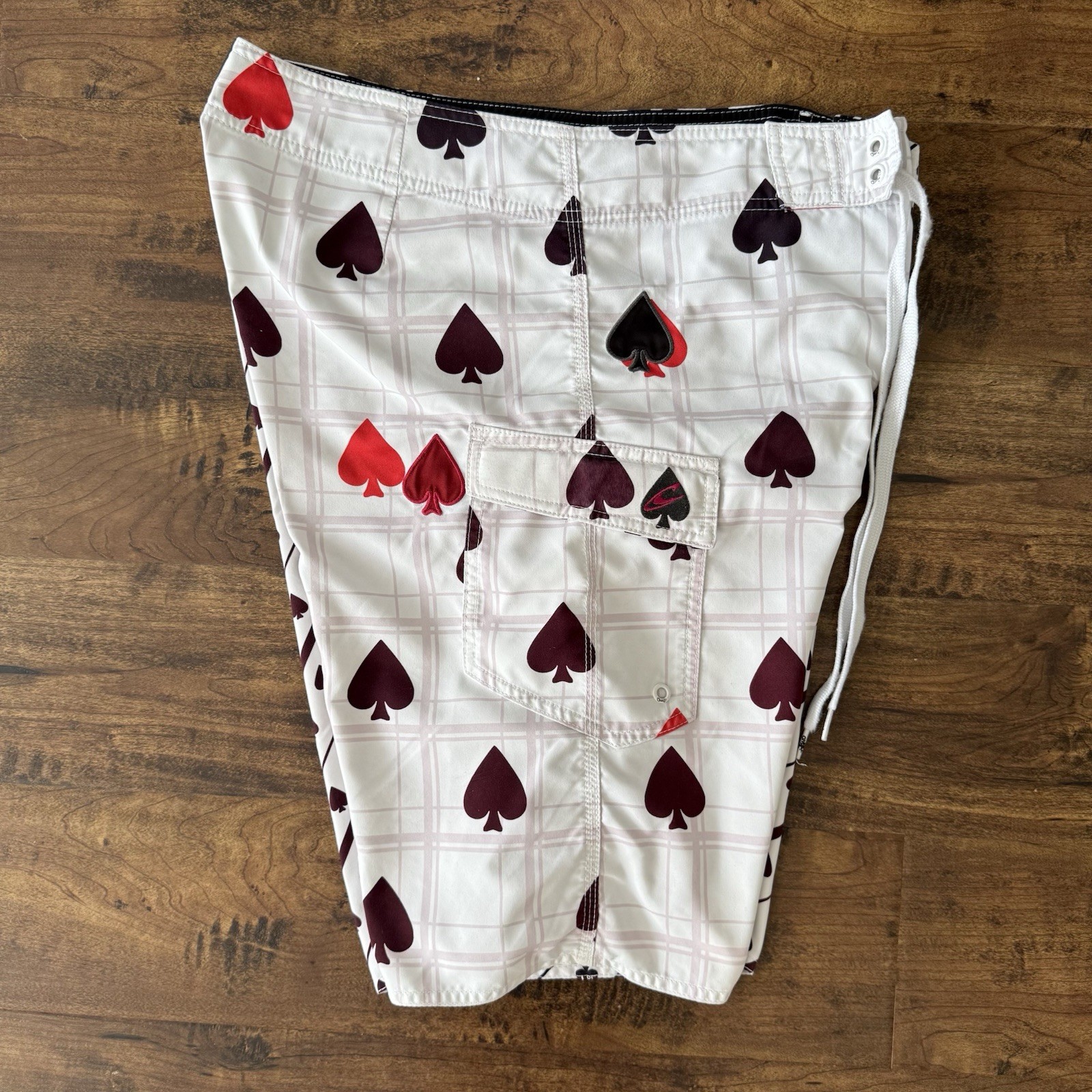 Rare Vintage Y2k O'Neill Men’s Board Shorts Sz 32 Spade x Skull image 6