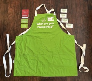 JoAnn Fabric - Employee Apron - “I’m  A Decorator”-Name Tag”-Pins & Gift Cards -