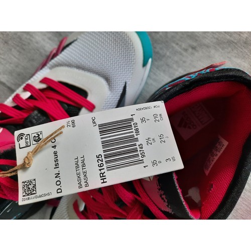 Adidas Youth 3 D.O.N Issue 4 Spider Gwen Multicolor Basketball Shoes HR1625 - Picture 2 of 9