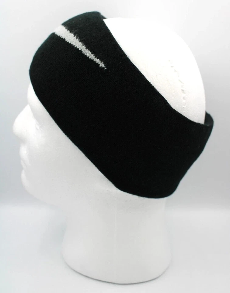 Nike Diadema Tejida Sin Costuras Para Hombre Reversible Negra/Gris Humo Foto 3 de 4