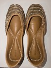 Needledust Gold Embellished Jutti Flats (Size 36) — photo 5